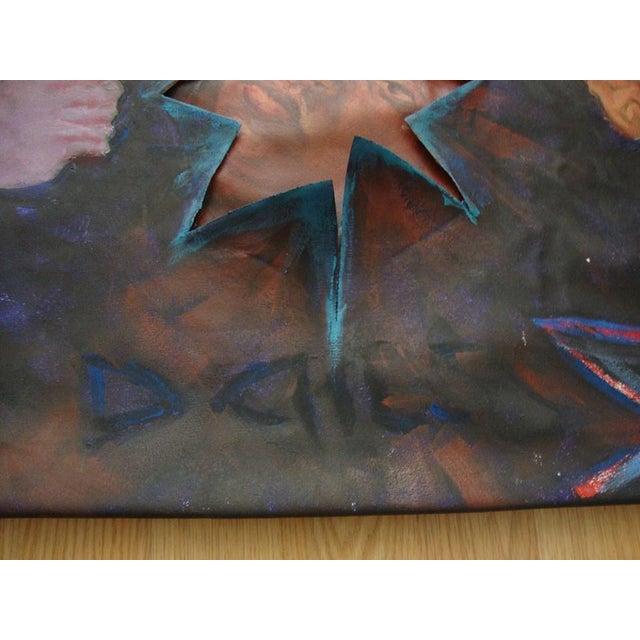 Large Abstract Oil on Canvas Backdrop Painting, Unframed For Sale In New York - Image 6 of 6