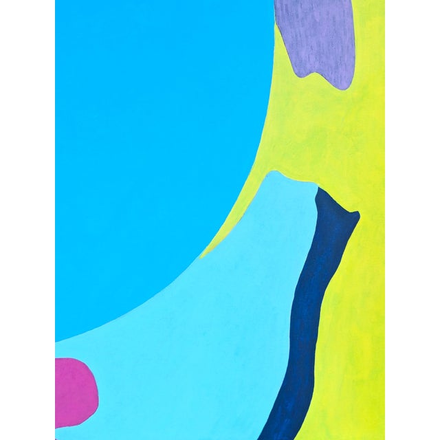 Emmanuel Araujo "Robin's Pool" Contemporary Colorful Geometric Hard-Edge Abstract Painting, 2023 For Sale In Houston - Image 6 of 10