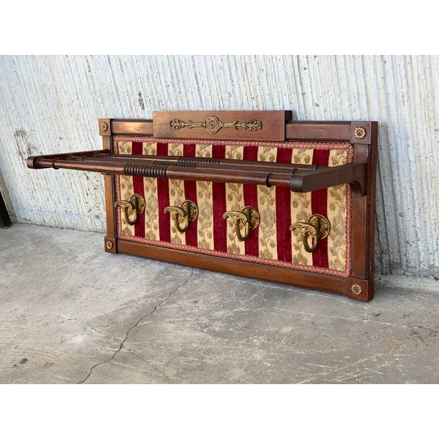 Brass and red velvet Great manufacture Excellent condition.