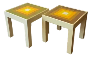 Vintage Pair of Parsons Style Side Tables