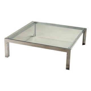 Vintage Square Coffee Table, 1970s For Sale