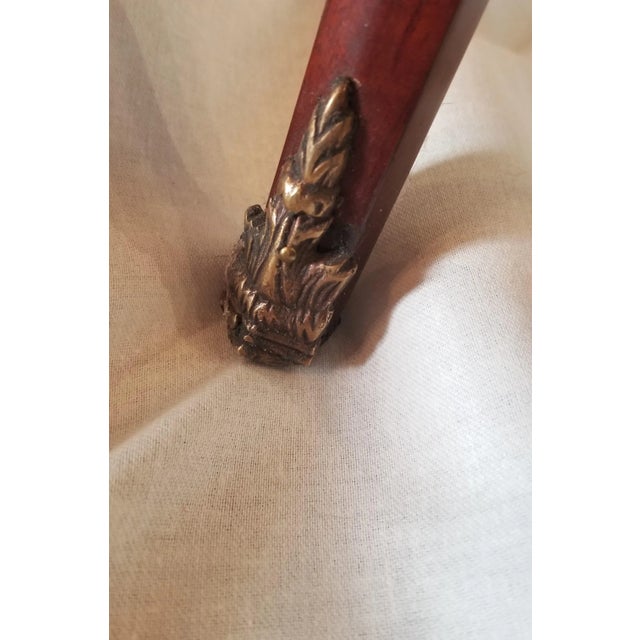 Louis XV Style Double-Tier Mahogany and Black Poplar Burl Table For Sale - Image 9 of 10