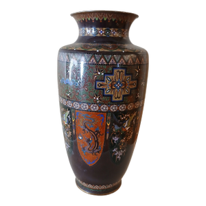 19th Century Japanese Brown Cloisonne Vase