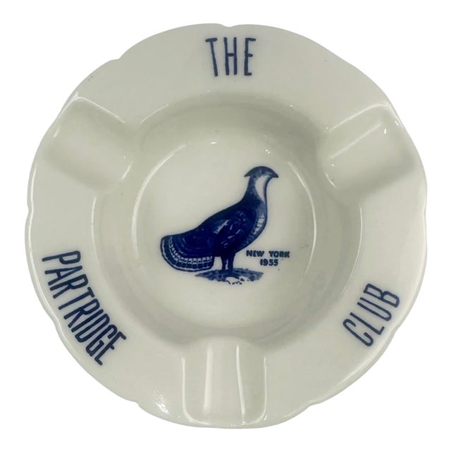 Vintage the Partridge Club Nyc Ashtray Catchall Dish New York City For Sale