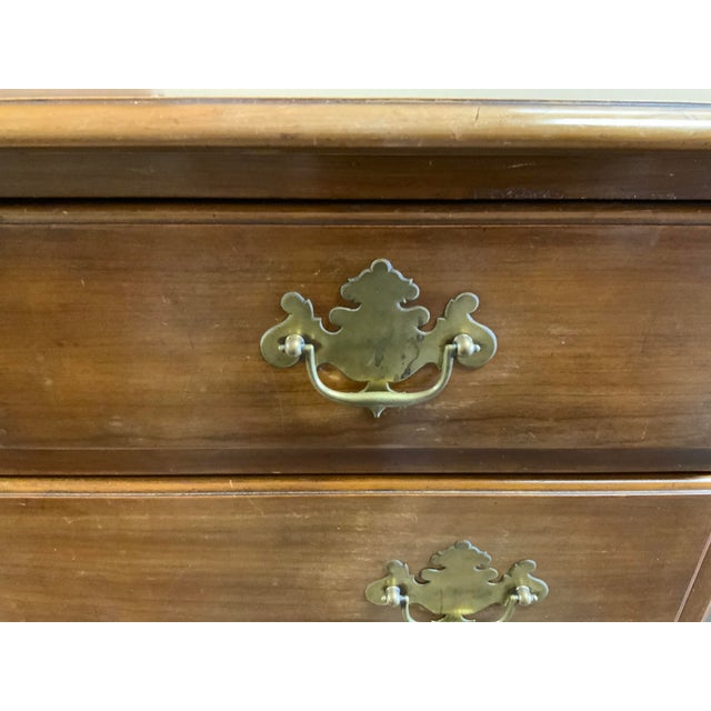 20th Century Kindel Cherry Tall Chest of Drawers For Sale - Image 9 of 10