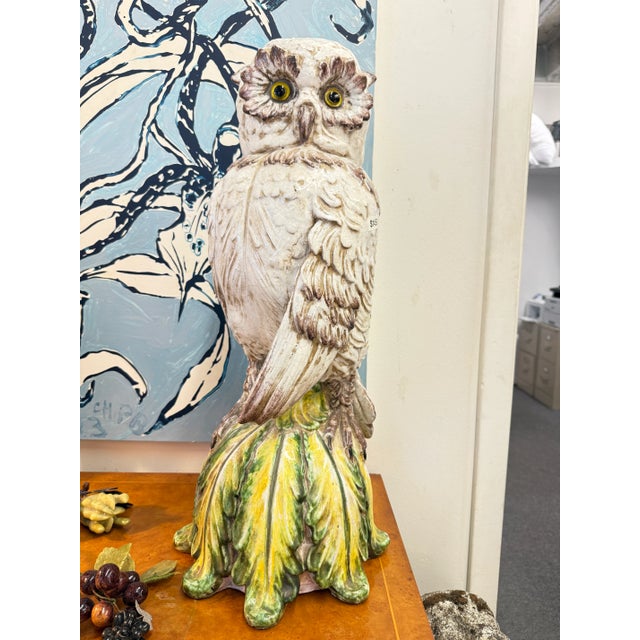 Ceramic Italian Ceramic Owl Figurine For Sale - Image 7 of 8