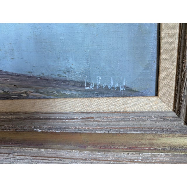 Paint Early 20th Century Oil Painting by Artist Vladimir Lebedeff/Lebedev Impressionist Oil Painting of Autumnal Landscape For Sale - Image 7 of 14