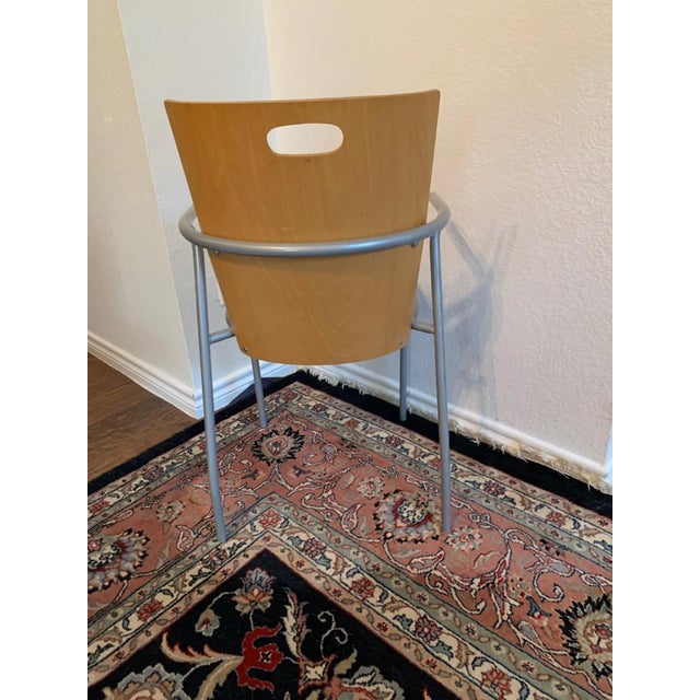 Modern 1970s Modernist Chair With Laminated Plywood Seat For Sale - Image 3 of 9