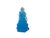 Blue Frosted Crystal Glass Lotus Base 3 Sides Bodhisattva Sanbao Figure For Sale - Image 9 of 13