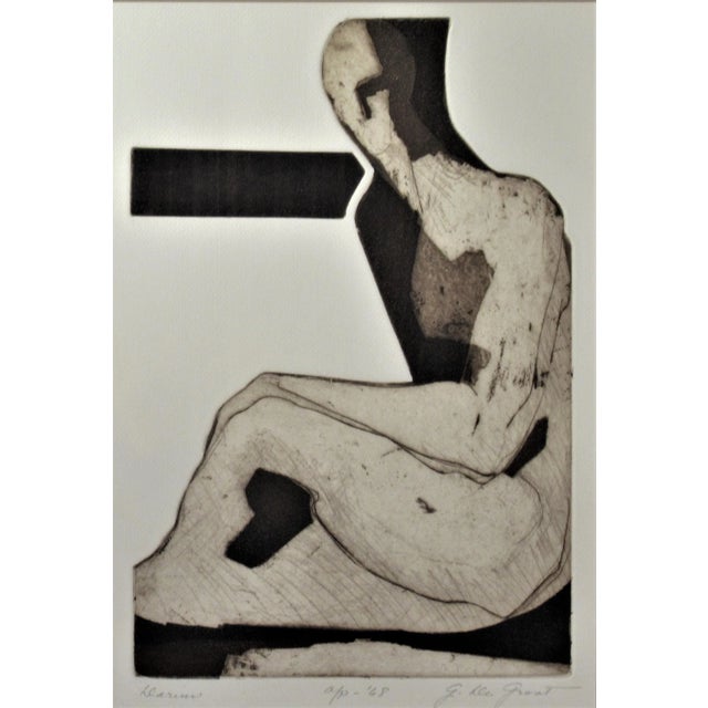 This artwork titled "Harius" 1968 is an original etching with aquatint by American artist Georges Hugh De Groat,...