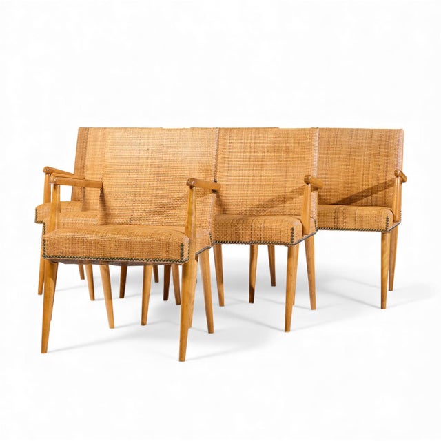 Mid-Century Modern Robsjohn Gibbings for Widdicomb Mid Century Dining Chairs - Set of 6 For Sale - Image 3 of 17