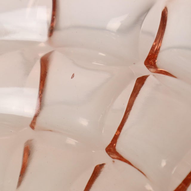 Art Deco Pink Rosaline Pressed Glass Fruit Bowl, 1930s For Sale - Image 14 of 16