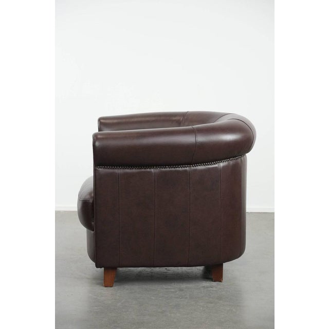 1990s Club Chair in Cowhide Leather For Sale - Image 5 of 14