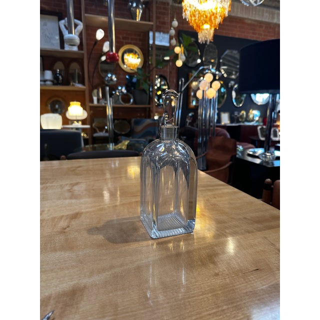 Glass Vintage Italian Decorative Crystal Decanter 1960s For Sale - Image 7 of 7