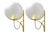 A striking set of four vintage Italian wall sconces, circa 1960's, featuring large spherical Murano glass globes mounted...