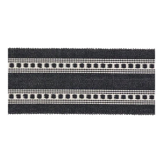 Sample - Schumacher Lubeck Tape in Charcoal For Sale