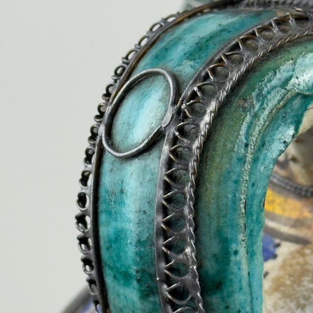 Vintage Moroccan Palatial Pottery Vase, 1930s-1950s For Sale - Image 12 of 17