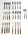 Offered is a vintage 1960s set of 5-piece place settings of Oneida stainless-steel and Teak composite flatware from its...