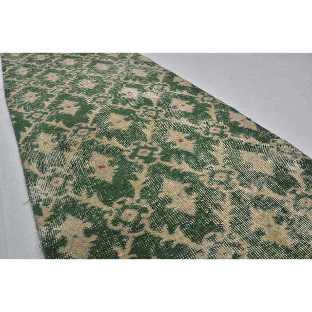 1960s Turkish Green Geometric Rug For Sale - Image 10 of 10