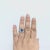 Beautiful 3.26 ct. blue sapphire oval cabochon with 0.60 ct. good quality white diamond baguettes. Handmade in platinum....