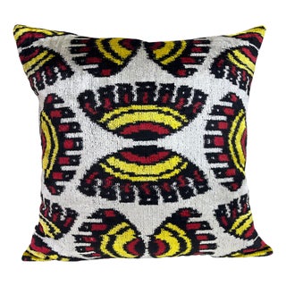 Velvet Silk Cushion Cover with Eye Design, 2000s For Sale