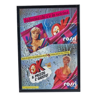 Vintage OK The Price Is Right Rossi Advertising Poster For Sale