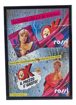 Vintage OK The Price Is Right Rossi Advertising Poster