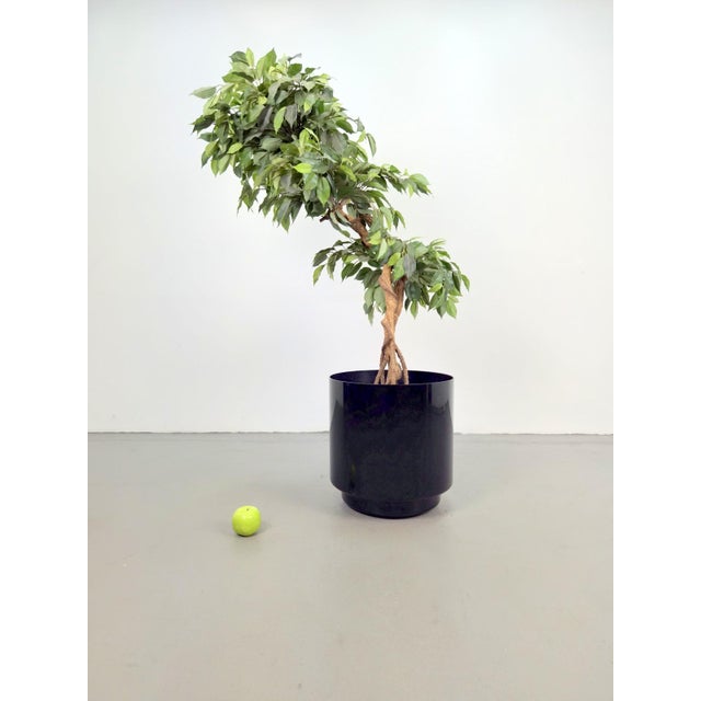 Black Round Planter on Wheels by Anna Castelli for Kartell, 1970s, in Very Good conditions. Designed 1970 to 1979 This...