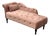 Hollywood Regency Blush Velvet Chaise Lounge For Sale