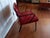 1950s Vintage Viking Artline Style Red Vinyl & Black Metal Frame Chair Hair Pin Legs For Sale - Image 5 of 9