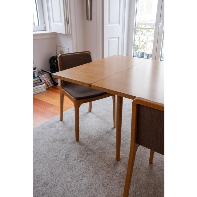 Cast Minimalist Extensible Dining Table in Oak from Mor For Sale - Image 6 of 8