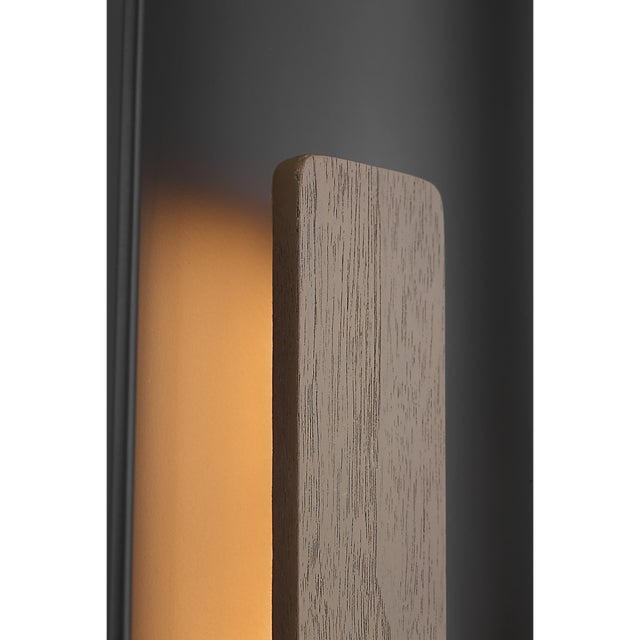 Modern Anne-Marie Barton for Visual Comfort Signature Remi 18" Sconce in Matte Carbon and Warm Walnut For Sale - Image 3 of 15