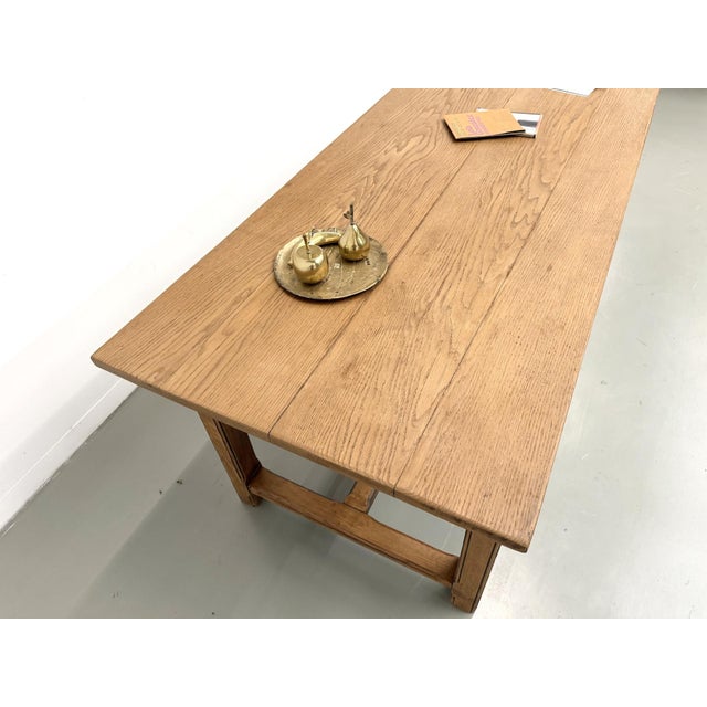 Vintage Farmhouse Dining Table in Oak, 1970s For Sale - Image 13 of 18