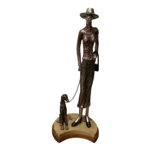 20th Century Modern Sculpture “ My Lady and the Dog “ by Artmax