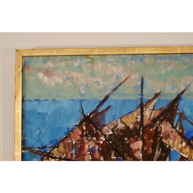 Lennart Andersson, Boats, 1959, Oil on Canvas, Framed For Sale - Image 9 of 18
