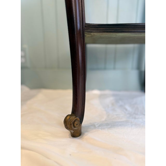 French Provincial-Style Pedestal Table With Gilt Decoration For Sale - Image 11 of 12