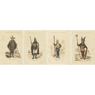 Gaulish Warriors and Chiefs, 1860, Paper, Set of 4 For Sale