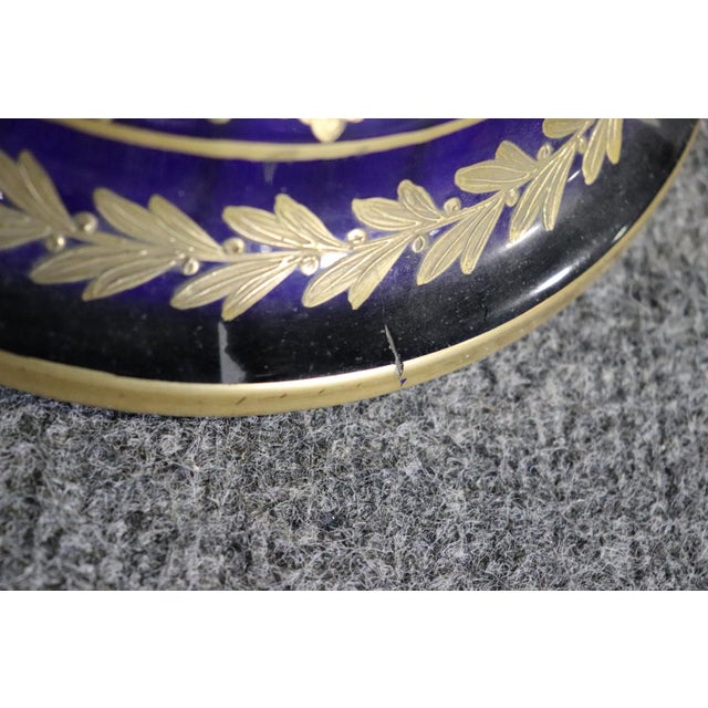 Metal French Signed Sevres Monumental Urn Hand Decorated With Provincial French Scene For Sale - Image 7 of 12