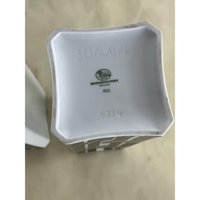 German Ceramic Vases by Hermann Schwahn for Hutschenreuther, 1970s, Set of 2 For Sale - Image 6 of 15