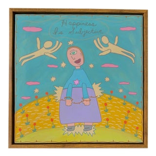 Original Folk Art Painting From Key West Artist./Happiness For Sale
