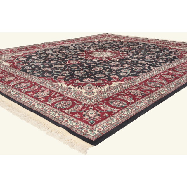 79835 Vintage Chinese Tabriz Rug, 08'01 x 10'00. The Imperial Garden: A Vintage Chinese Tabriz Masterpiece of Floral...