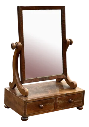 Victorian Dressing Mirror with Drawers in Mahogany