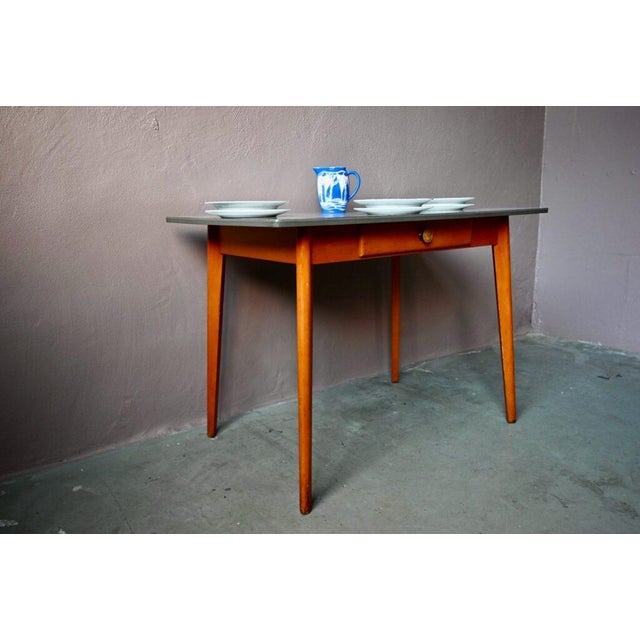 Vintage Formica Table with Compass Legs, 1960s For Sale - Image 14 of 18