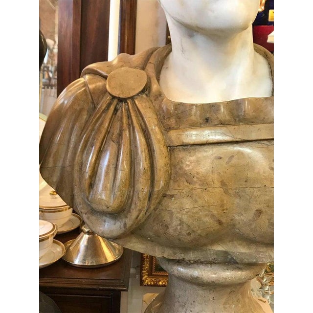 20th Century Marble Roman Bust For Sale - Image 5 of 6