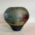 Mid-Century Modern Mid-Century Hand Thrown Raku Pottery Vase in Bulbous Form in Shades of Turquoise and Rust For Sale - Image 3 of 9