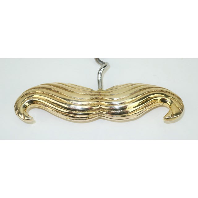 2010s Jonathan Adler Brass Handlebar Mustache Corkscrew Bottle Opener For Sale - Image 5 of 9