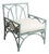 Blue-Gray Bamboo Armchairs from Vivai del Sud, 1980, Set of 2 For Sale