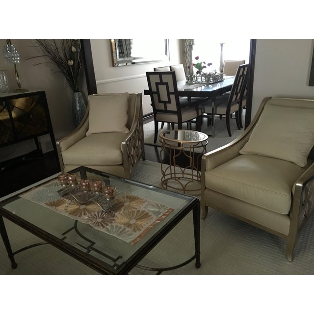 Upholstery Social Butterfly Silver Accent Chair. By: Caracole For Sale In Detroit - Image 6 of 10