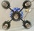 Blue 1960’s Vintage Delft-Style Blue Hand-Painted Floral Motifs on White Porcelain Table Lamp With 5 Arms For Sale - Image 8 of 12