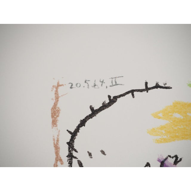 Modern Pablo Picasso, The Taste of Happiness, Portrait with Cigarette, Lithograph For Sale - Image 3 of 6